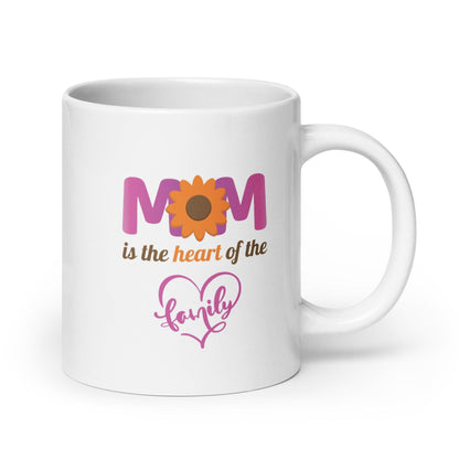 Mom The Core Of The Family Printed Mug