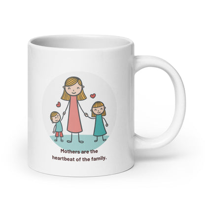 Mothers Are The Heartbeat Of The Family Printed Mug
